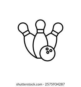 Bowling icon simple vector symbol