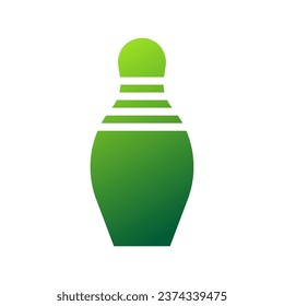 Bowling icon solid gradient green sport illustration vector element and symbol perfect.