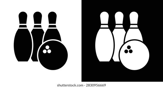 Bowling icon solid pictogram pack.