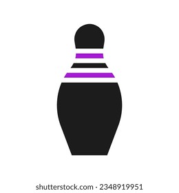 Bowling icon solid purple black sport illustration vector element and symbol perfect.