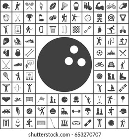 The bowling icon. Sport set of icons