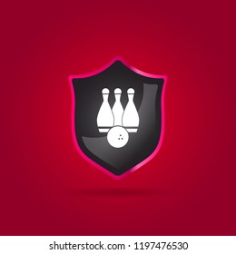 bowling icon. sport sign