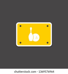 bowling icon. sport sign