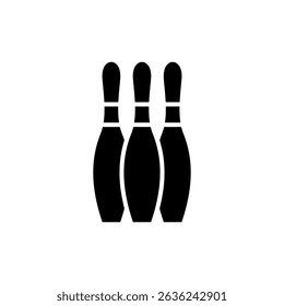 Bowling icon symbol for apps and websites. bowling ball and pin sign and symbol.