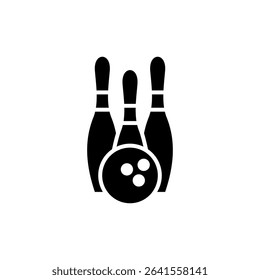 Bowling icon symbol for apps and websites. bowling ball and pin sign and symbol.