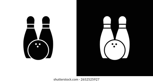 Colección de símbolo de icono de bolos. Vector plano ilustración de stock.