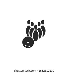 Bowling Icon template color editable. Bowling ball symbol vector sign isolated for graphic and web design.