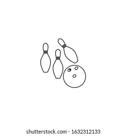Bowling Icon template color editable. Bowling ball symbol vector sign isolated for graphic and web design.