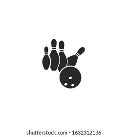 Bowling Icon template color editable. Bowling ball symbol vector sign isolated for graphic and web design.