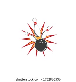 Bowling icon Template vector illustration design