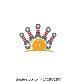 Bowling icon Template vector illustration design