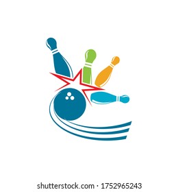 Bowling icon Template vector illustration design