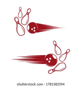 Bowling icon Template vector illustration design