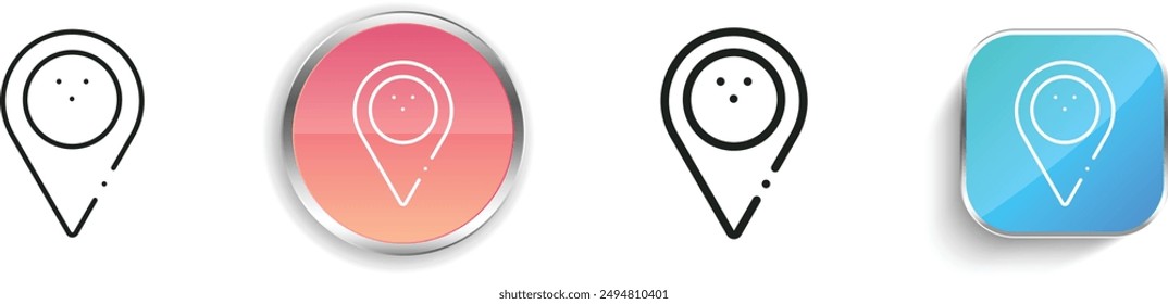 bowling icon. Thin Linear, Regular and Button Style Design Isolated On White Background