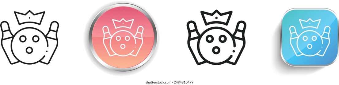 bowling icon. Thin Linear, Regular and Button Style Design Isolated On White Background