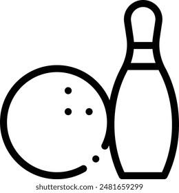 bowling icon. Thin Linear Style Design Isolated On White Background