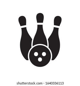 Bowling icon in trendy flat style design. Vector graphic illustration. Suitable for website design, logo, app, and ui. EPS 10.