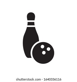 Bowling icon in trendy flat style design. Vector graphic illustration. Suitable for website design, logo, app, and ui. EPS 10.