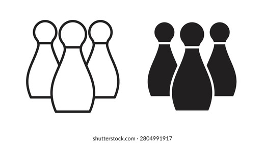 Bowling icon in trendy flat style design. Vector graphic illustration.
