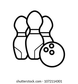 bowling icon vector