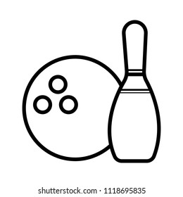 Bowling icon vector