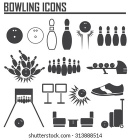bowling icon vector.