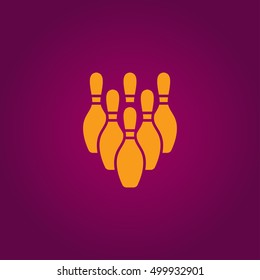 Bowling icon vector