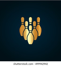 Bowling icon vector