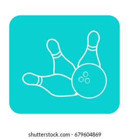 bowling icon vector 