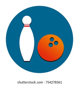 bowling icon vector