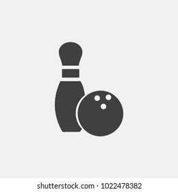 bowling icon vector. bowling ball icon vector