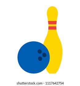 Bowling icon. vector bowling ball - bowling game, sport icon
