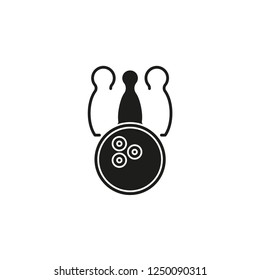 Bowling icon. vector bowling ball - bowling game, sport icon