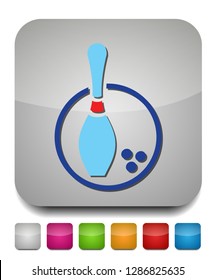 Bowling icon. vector bowling ball - bowling game, sport icon