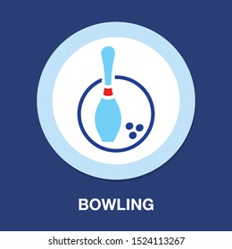Bowling icon. vector bowling ball - bowling game, sport icon