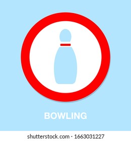 Bowling icon. vector bowling ball - bowling game, sport icon