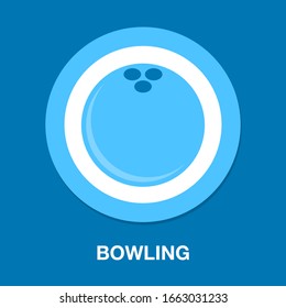 Bowling icon. vector bowling ball - bowling game, sport icon