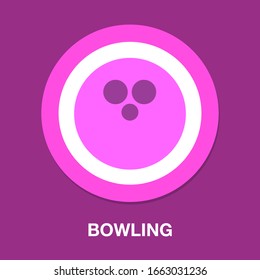 Bowling icon. vector bowling ball - bowling game, sport icon