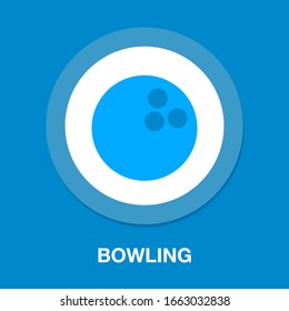 Bowling icon. vector bowling ball - bowling game, sport icon