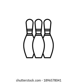 Bowling icon vector. bowling ball and pin icon. bowling pins