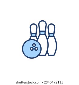 Vector de icono de bolas. bola de boliche, signo y símbolo de pin.