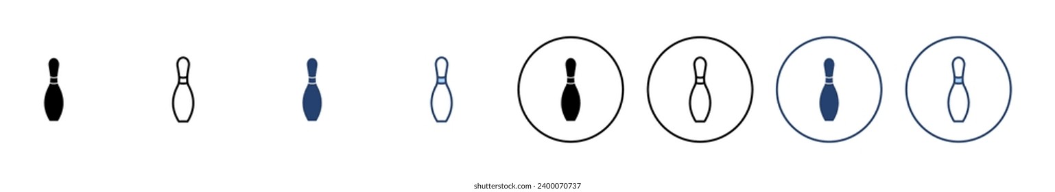 Bowling icon vector. bowling ball and pin sign and symbol.