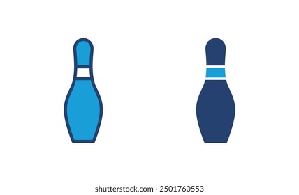 Bowling icon vector. bowling ball and pin icon. bowling pins