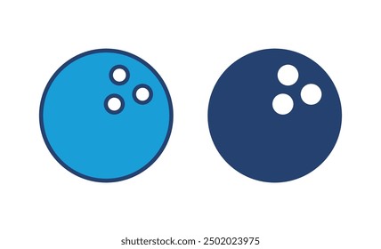 Bowling icon vector. bowling ball and pin icon. bowling pins