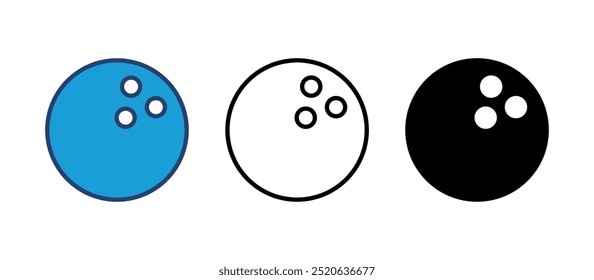 Bowling icon vector. bowling ball and pin icon. bowling pins