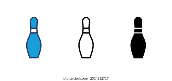 Bowling icon vector. bowling ball and pin icon. bowling pins