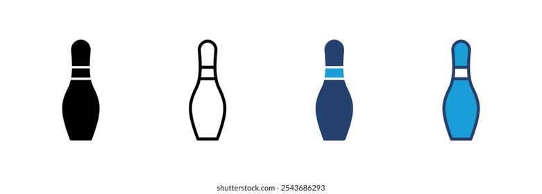 Bowling icon vector. bowling ball and pin icon. bowling pins