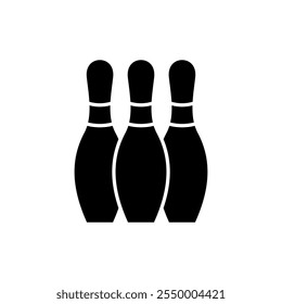 Bowling icon vector. bowling ball and pin sign and symbol.