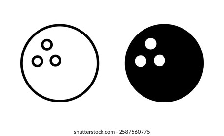 Bowling icon vector. bowling ball and pin sign and symbol.