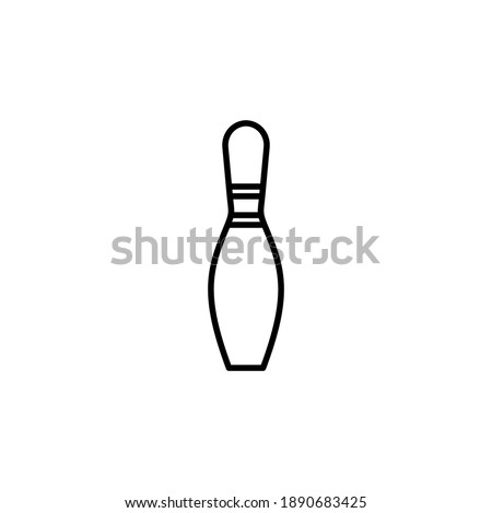 Bowling icon vector. bowling ball and pin icon. bowling pins